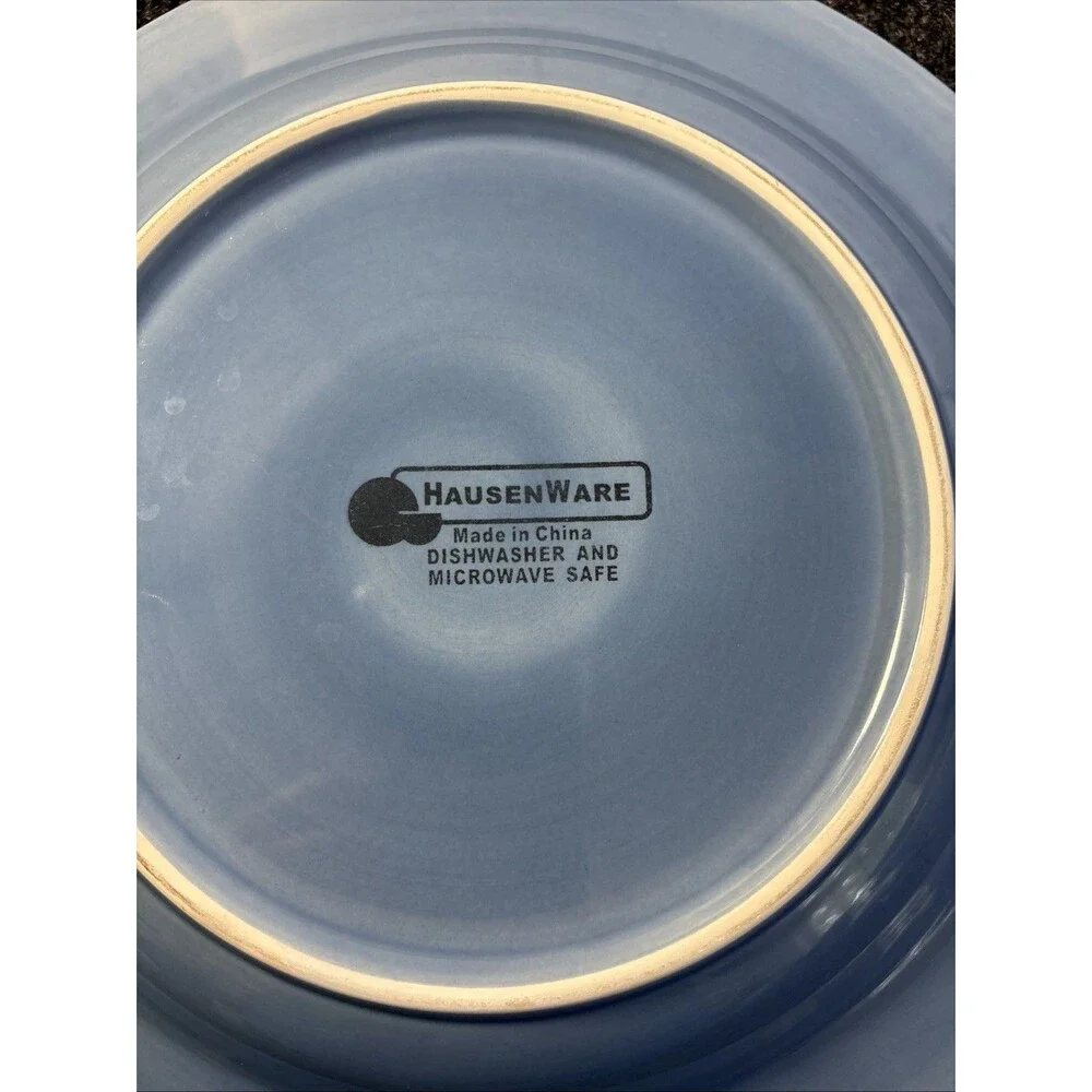 HAUSENWARE- Blue Swirl Dinner Plate- 11”- Discontinued